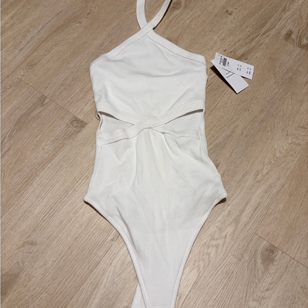 Stylish Cut-Out Halter Neck Bodysuit